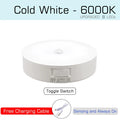 Motion sensor night light USB rechargeable LED wall light with warm and white color options