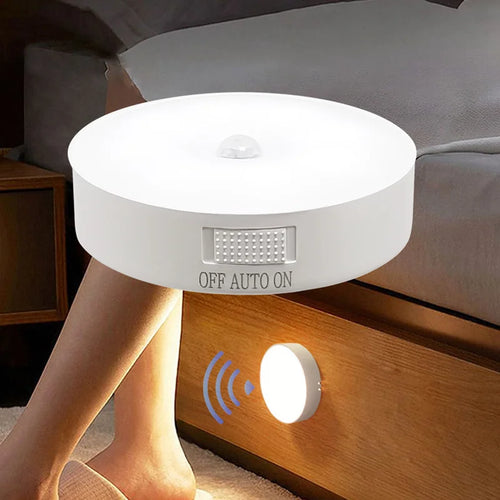 Motion sensor night light USB rechargeable LED wall light with warm and white color options